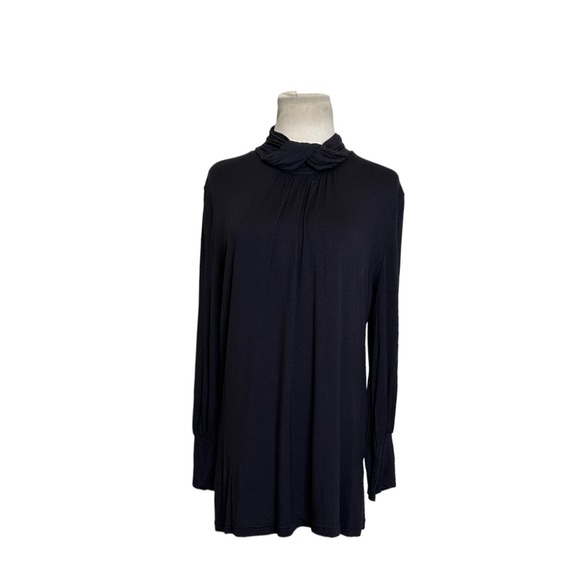 Apostrophe black long sleeves high neck top size Large - Picture 9 of 9